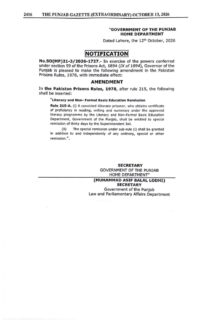 Punjab Approves 30 Day Sentence Remission For Prisoners Completing Literacy Programme 