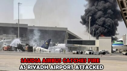 Riyadh Airport Attack Saudia Airbus A310 Catches Fire In Apparent Houthis Missile Strike