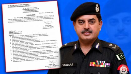 Sarfraz Ahmed Falki Replaces Wisal Fakhar Sultan As Ig Railways Police
