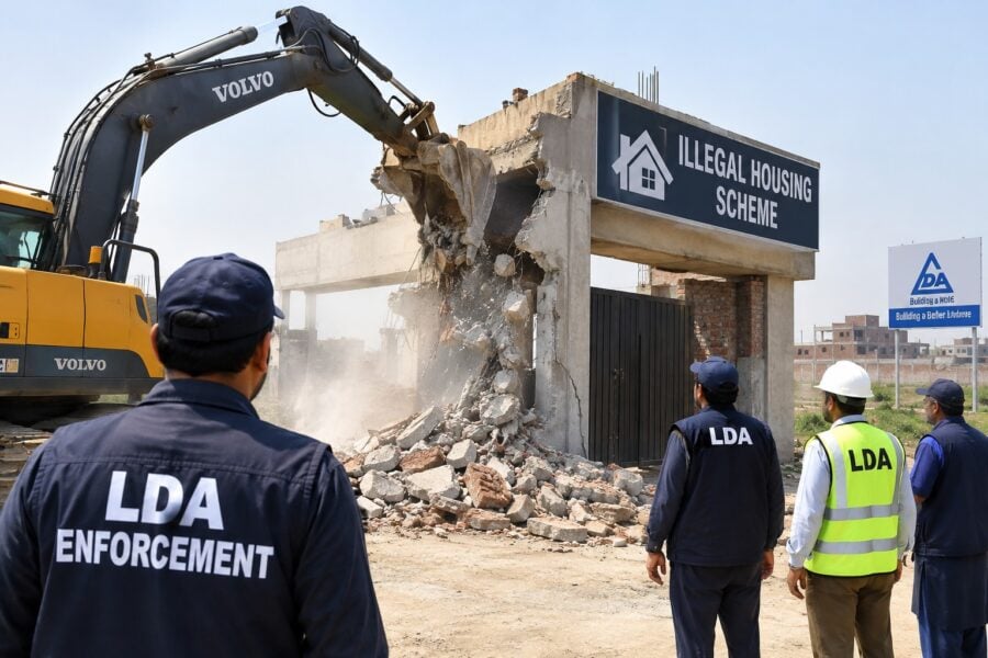 Six Illegal Housing Schemes Targeted In Lda Operation In Lahore