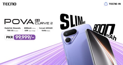 Tecno Pova Curve 2 5g Launches In Pakistan The Worlds Slimmest 8000mah 5g Phone At Pkr 99999